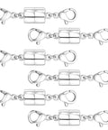 Magnetic Necklace Clasp Set With Double Lobster Clasps, Extra Strong Extender For Bracelets And Necklaces, Easy Magnetic Closure