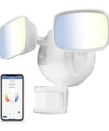 Smart Outdoor Flood Lights With Motion Sensor, 28W LED WiFi Security Light, Dusk To Dawn, Tunable White, Two Head