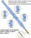 Adjustable punch needle pen size details in Punch Needle Kit For Beginners With Wooden Handle Tools, Embroidery Hoops, Cloth.