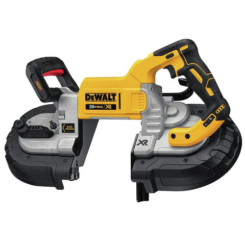 20V Max XR Band Saw Tool Only DCS376B Dual Handed With Dual Switch Activation And Perform And Protect, 5 Inch Cutting Capacity, 4 Inch Pipe Capacity, Brushless Motor For Durability, Integrated Hang Hook For Easy Storage