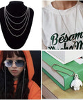 Stainless Steel Bead Pull Chain Extension 15 Feet With 3.2mm Diameter Size 6 shown in various uses including necklace and keychain