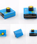4 Cell AA Battery Holder Case With JR Connector 2P Black Red Wire For RC Models showing servo tester with adjustment knob.