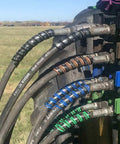 Hydraulic Hose Markers 4 Pair For Farming Equipment Remotes 1 To 4, 18mm Hoses Fit One Quarter To One And One Half Inches, Tagging Wraps