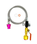 60 Inch High Pressure Stainless Steel CO2 Hose Kit With Quick Connect And Flow Control Ball Valve For Home Soda Nerds, Compatible With Gaia Terra Duo Art Soda Machines And Similar Carbonation Setups For Easy, Smooth Soda Dispensing