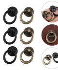 Zinc Alloy Round Cabinet Pulls And Jewelry Box Drawer Knobs European Style Retro Door Handles For Dresser And Cupboard Multi Functional Black And Antique Bronze Dope Hardware