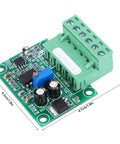Top view of Frequency To Voltage Converter Module 0 To 200 Hz 0 To 10 V Digital To Analog Converter for DIY Electronics with dimensions