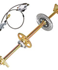 32 Inch Go Kart Rear Axle Kit With Shaft Hub And Brake Master Cylinder Replacement For Go Kart ATV Quad Drift Trikes