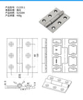 Heavy Duty Cabinet Door Hinge 304 Stainless Steel Polished Finish Load Bearing Folding Gate Hinge with technical drawings