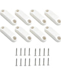 Magnetic Baggage Door Catches And Camper Cabinet Holder With screws, white, no drilling required, 8-piece set