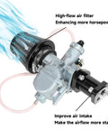 26mm Predator 212 Carburetor Upgrade Kit for 212cc Coleman CT200U Mini Bikes Go Karts shown with high-flow air filter