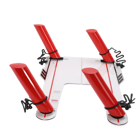 Swing Training Mirror For Golf Practice Aid With 360 Degree Rotation And Detachable Directional Rods, shown from above