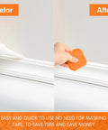 Two Piece Caulking Tool Set Silicone Sealant Tools For Kitchen And Bathroom Flooring Sealing Durable Flexible Plastic before and after use