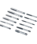 Heavy Duty 34-Piece Tap And Die Set With Pitch Gauge For Vehicle Repair Includes Heat Treated 45 Steel And Alloy Steel Thread Cutting Tools Kit Ranging From M3 To M1.75 Plus NPT Threads, assorted taps