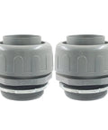 2 Pack 2 Inch NPT Liquid Tight Conduit Connector Heavy Duty Nonmetallic Straight PVC Electrical Fitting UL Listed With Gasket And Lock Nut