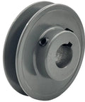 V Belt Pulley 3/4 Inch Bore 3.05 Inch OD Single Groove Cast Iron Mechanical Pulley For A 3L And 4L V Belts With Standard Keyseat