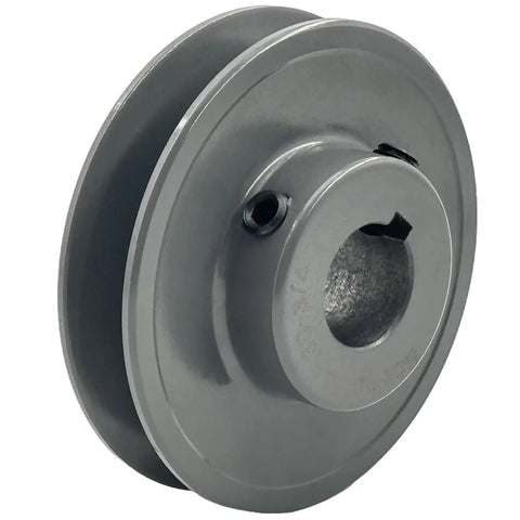 V Belt Pulley 3/4 Inch Bore 3.05 Inch OD Single Groove Cast Iron Mechanical Pulley For A 3L And 4L V Belts With Standard Keyseat
