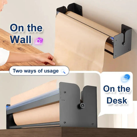 Slick Heavy Duty Eighteen Inch Paper Roll Dispenser Cutter Wall Mount Tabletop Stand Compatible With Kraft Freezer Butcher Sheets Smooth Glide Design Handles Big Loads Like A Champ Zero Friction Just A Legit Workhorse Tool For Any Back Room Setup