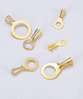 160 Piece Copper Ring Terminal Kit With M3 M4 M5 M6 M8 M10 Brass Wire Connectors Open Barrel Cable Lugs on display
