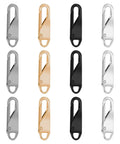 12 Pack Detachable Zipper Pull Heads Repair Kit Universal Zipper Slider Replacement for jackets bags backpacks and outerwear