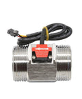 DIY Ready Stainless Steel Water Flow Sensor Switch For Home Plumbing DC 5-18V With 1/2 To 2 Inch External Thread Options