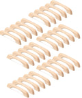 Wood Drawer Pulls Set Of 30 Unfinished Cabinet Handles With Screws For Drawers Dresser Wardrobe Replacement Hardware 5 Inch Total Length