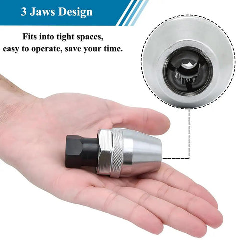 Holding Heavy Duty Damaged Bolt And Stud Extractor Tool for One Quarter To One Half Inch Studs Three Eighths Inch Drive
