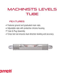 Tube And Plug Assembly For 98 Series Machinists Level 8 Inch Pro Grade Precision Easy Install Accessory For Accurate Readings