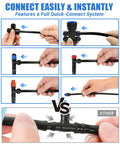 237 Feet Quick Connect Drip Irrigation Kit With 40 Adjustable Nozzles demonstrating easy lock fittings for DIY setup