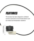 Universal Brake Proportioning Valve Pigtail Cable Wiring Harness Compatible With Pv2 Pv4, showing sealed connector and wiring.