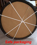 30 Inch Kitchen Tabletop Lazy Susan Turntable With Tempered Glass 360 Degree Swivel Serving Tray packaged