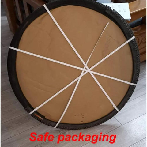 30 Inch Kitchen Tabletop Lazy Susan Turntable With Tempered Glass 360 Degree Swivel Serving Tray packaged
