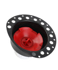 Freestanding Bathtub Drain Kit, Brass ABS Anti-Backflow for Home, showing the inner red valve and black flange design.