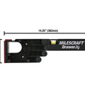 Drawer Installation Jig Reversible With Built In Level And Non Marring Rubber For Cabinet Protection showing dimensions