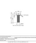 Premium Grade 2 Titanium Hex Head Bolts 1/4-20 X 3/4 UNC Threads Pack Of 20 showing detailed dimensions and specifications.