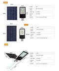Heavy Duty Solar LED Flood Light With Remote And Light Sensor IP65 Waterproof 10W To 150W Dusk To Dawn Street Lamp technical specifications image.