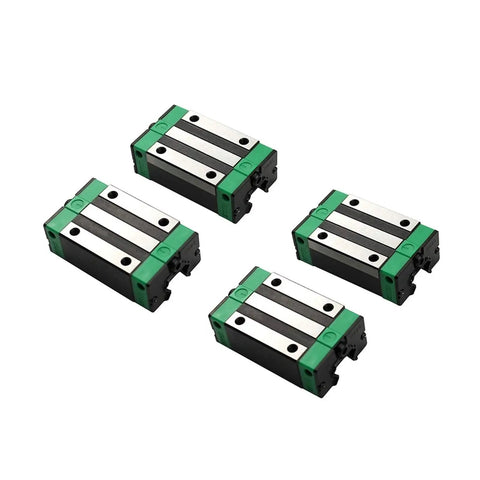 Beefed Up Linear Guide Rail Kit With Four Carriages For CNC And 3D Printer Motion Systems Includes 2 Rails From 100 To 1100mm And Carriages HGH15CA HGW15CC For Ultra Smooth Sliding High Rigidity Easy Install, four linear bearing carriages