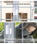 Super Loud 90dB Door And Window Alarm Pack Of 13 For Kid Safety Magnetic Sensor Home Security Alarm for windows showing alarm device
