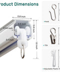 Whisper Quiet Ceiling Curtain Track With Wall Mount 9 To 12 Feet White No-Fuss Noise-Free Glide System With Heavy-Duty Rollers For Ultra Smooth Drapes And Quick Easy Installation, white track dimensions