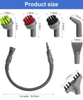 Replacement Extension Hose And Cleaning Brush Tool Kit For Steam Shot Omni Hard Surface Steam Cleaners, hose and brushes