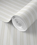 Premium PVC Free Type II Professional Wallpaper Featuring Matte Linen Texture Hella Durable Finish roll with beige stripes