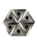 Top Grade 10 Piece Indexable Carbide Lathe Tool Set Featuring TNMG160404R-2G hexagonal cutting tool holder with triangle blades.