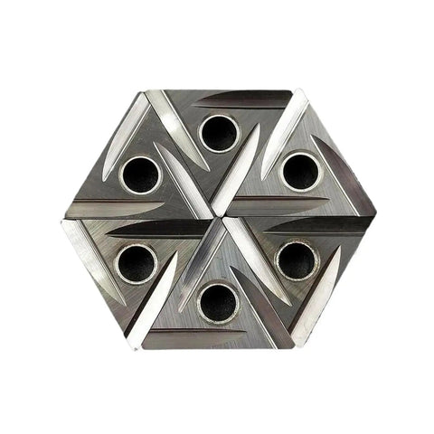 Top Grade 10 Piece Indexable Carbide Lathe Tool Set Featuring TNMG160404R-2G hexagonal cutting tool holder with triangle blades.
