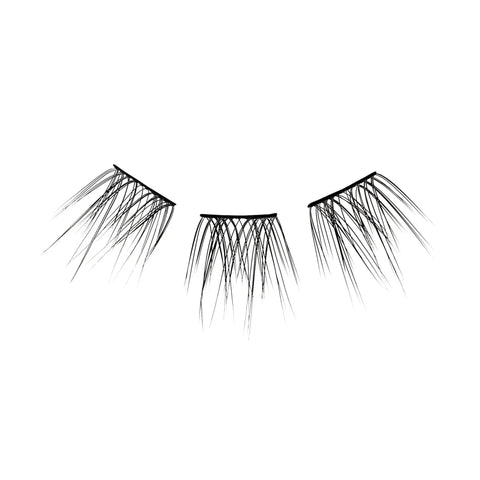 Complete DIY Eyelash Extensions Starter Kit With Bond And Seal, 36 lash clusters, 10mm-12mm natural wisps for rounded lash look
