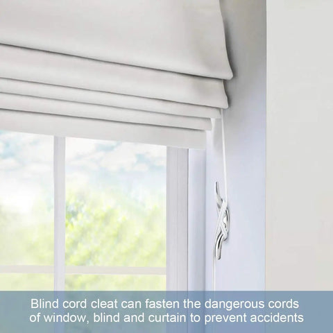 Rugged Zinc Alloy Cord Cleats For Blinds And Roman Shades Non Plastic Baby Safe Rope Holders With Screws Easy Install Winder installed on wall