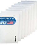 Replacement Filter Pads 16x25 For Respicaire MicroClean 95 Air Cleaner, Four Pack, Fiberglass Media, 16x25x1 Size