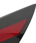 Close-up of Bolt On Replacement Right Side Rear Bumper Reflector Cover With Bold Red Lens For Tesla Model 3 And Model Y 2017 To 2020 Models.
