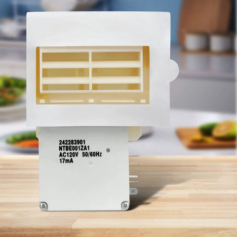 Rock Solid Refrigerator Damper Assembly For Reliable Cooling Air Damper Control Replacement showing the front and back view.