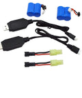 2 Pack 7.4V 600mAh Li Ion RC Boat Battery With XH3P Plug For H100 H102 H106 H108 T1 T02 RC Boats Plus Cable