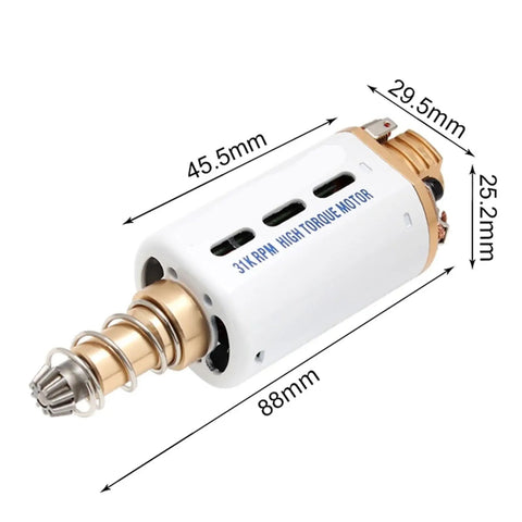 Long Shaft 480 mm DC Motor 11.1V High Speed 31000 RPM NdFeB Magnet Torque Beefy Performance Industrial Grade Energy Efficient Reliable for Robotic Projects and Precise Motion Control, 88mm motor with spring shaft
