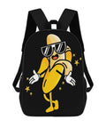 Cool Banana Style Backpack For Men And Women Go To Everyday Travel And Hiking 17 Inch Capacity With Durable 600D Oxford Fabric